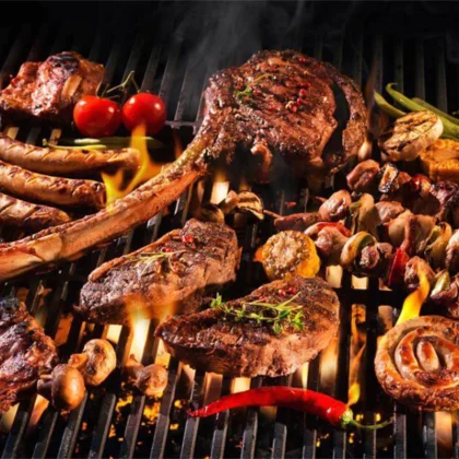 BBQ Behind the Machine House